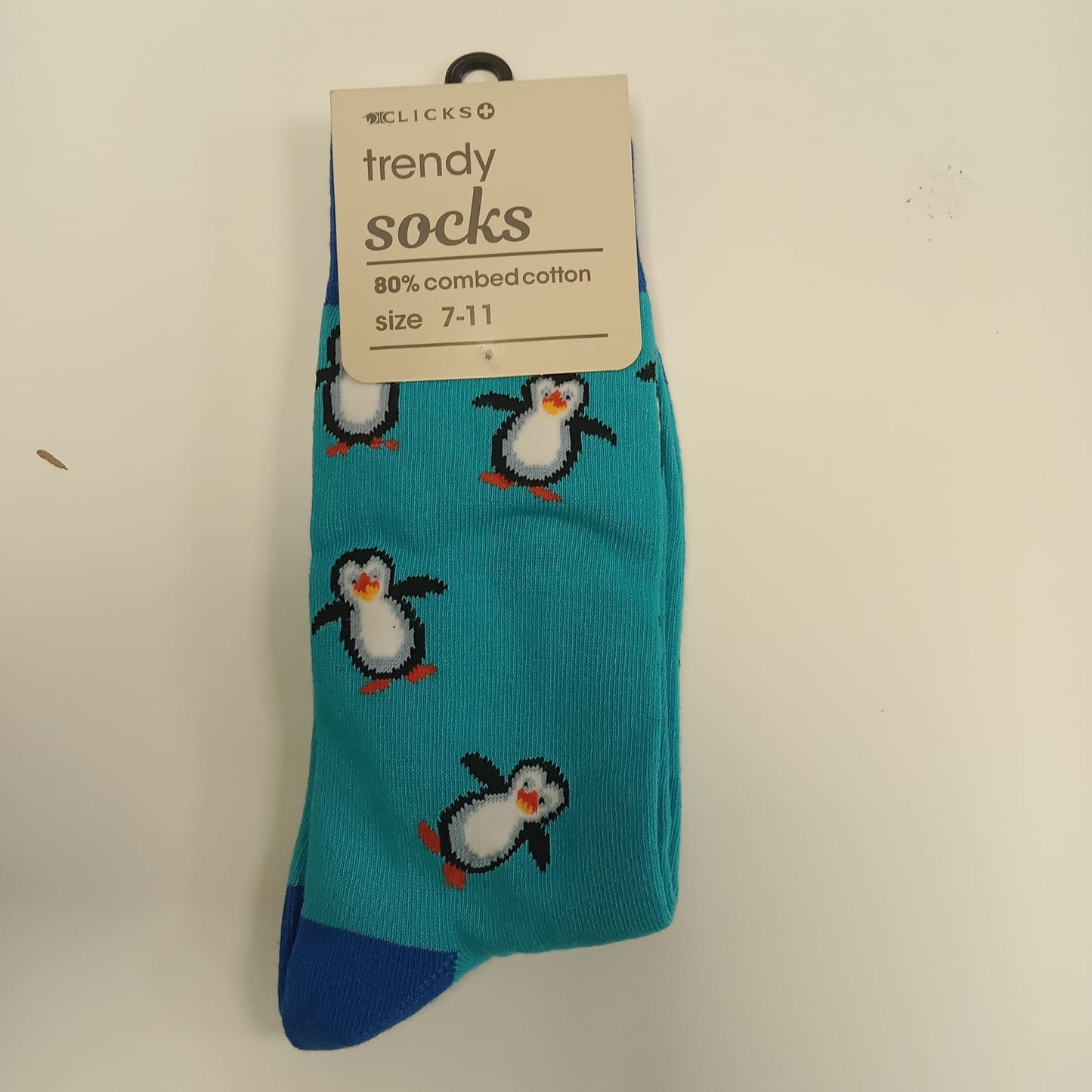 Meias TRENDY SOCKS Azul com pinguim
