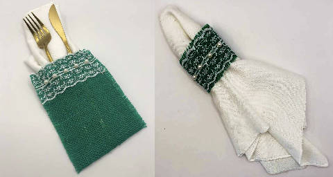 KIT Porta-Talher + Porta-guardanapo (verde)