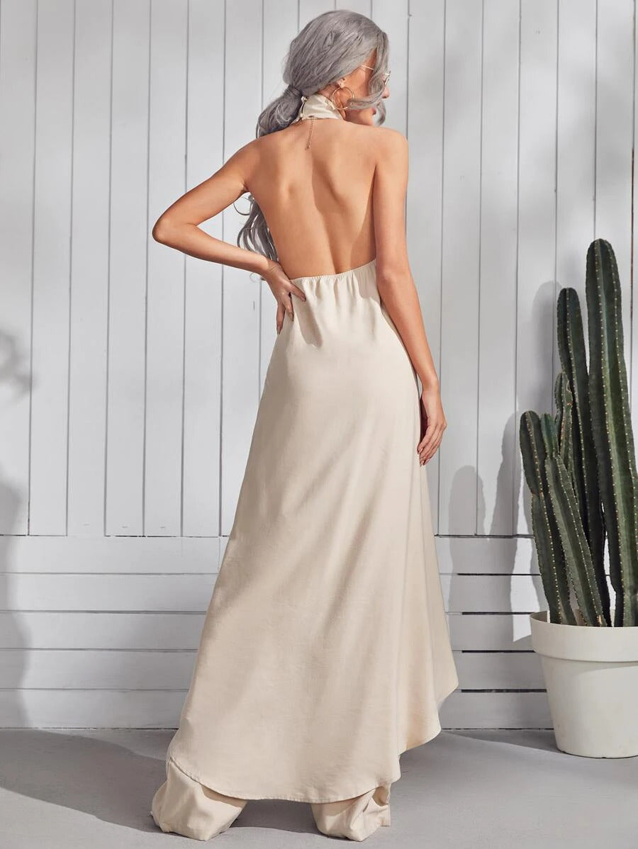 Conjunto com calça e blusa sem ombros (tam: M)