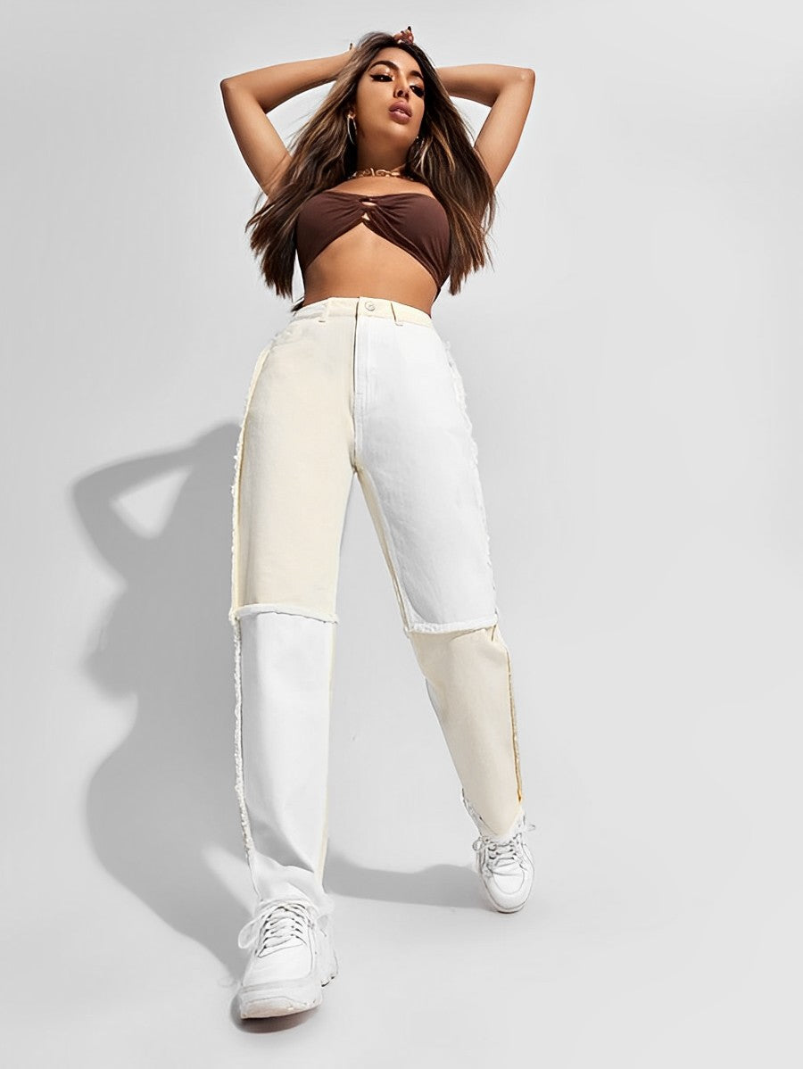 Calça jeans com costura (tam: 28)