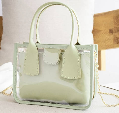 Bolsa transparente de corrente com bolsa interna