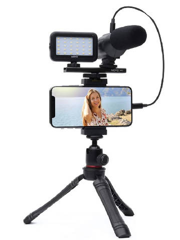 Kit de Vlog compatível com iPhone / Android