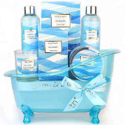 Conjunto de banho 7 unidades para mulheres perfumado com Oceano