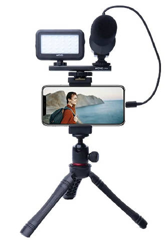 Kit de Vlog compatível com iPhone / Android