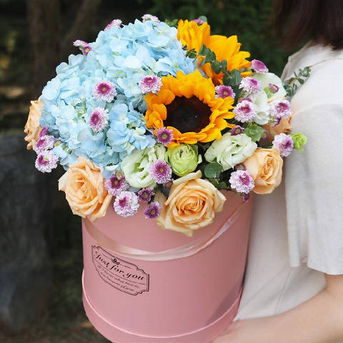 Caixas de buquê para floristas com tampas