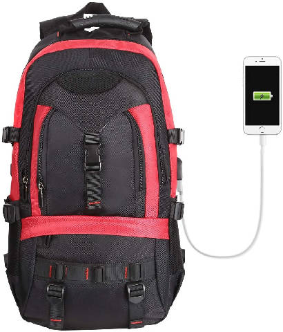 Mochila de viagem grande com porta de carregamento USB - Tocode