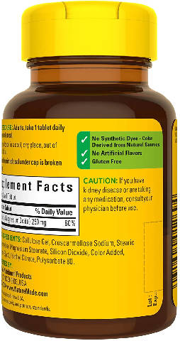 Suplemento de magnésio 250mg - Magnesium Nature Made
