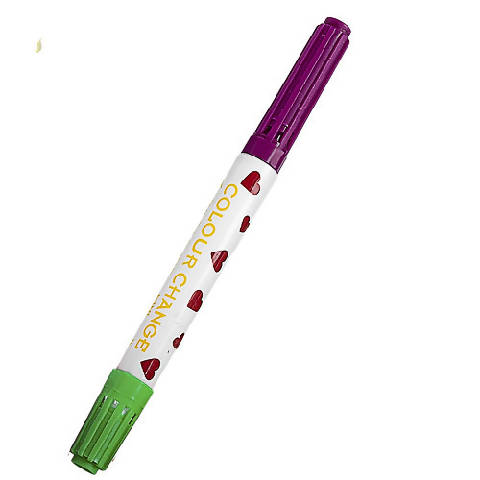 Marcador com carimbo em forma de coração