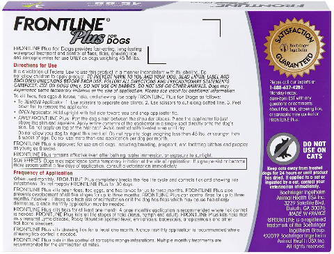 FRONTLINE Plus Tratamento de pulgas e carraças para cães 20-40 kg
