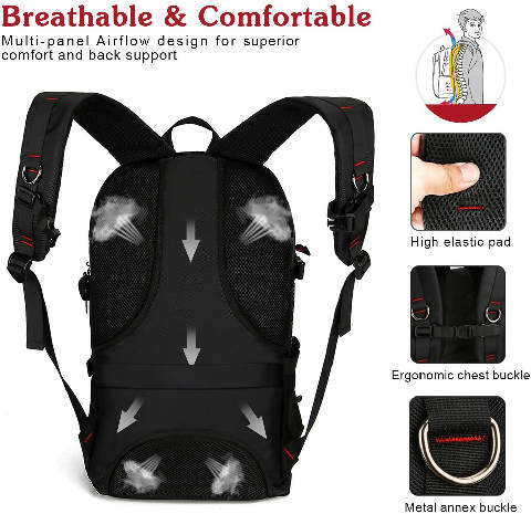 Mochila de viagem grande com porta de carregamento USB - Tocode