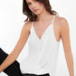 Blusa de alça e wrap frontal - Branca