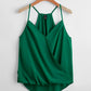 Blusa de alça e wrap frontal - Verde