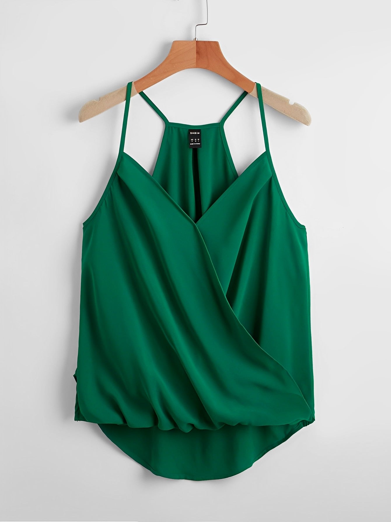 Blusa de alça e wrap frontal - Verde