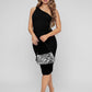 Vestido justo sólido com um ombro - preto (tam: L)